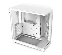 NZXT H6 Flow CC-H61FW-01 Compact Dual-Chamber Mid-Tower Airflow Case Panoramic Glass Panels High-Performance Airflow Panels Includes 3 x 120mm Fans Cable Management White