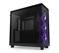 NZXT H6 Flow RGB, (2025) Black, Compact Dual-Chamber Chassis w/ Tempered Glass,
