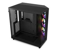 NZXT H6 Flow RGB ATX PC Case - All Black - CC-H61FB-R1