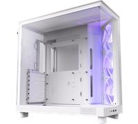 NZXT H6 Flow RGB Compact Dual-Chamber Mid-Tower Airflow Case with RGB Fans - White