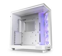 NZXT H6 Flow RGB, White, Compact Dual-Chamber Chassis w/ Tempered Glass, 3x 120m