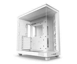 NZXT H6 Flow, White, Compact Dual-Chamber Chassis w/ Tempered Glass, 3x 120mm Fa