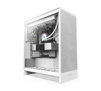 NZXT H7 Flow | Mid-Tower ATX Airflow Case | Supports 3 x 120mm Fans in Bottom for Direct GPU Cooling | Includes 3 x 120mm Front Fans | 420mm Front Radiator Support | Cable Management | White