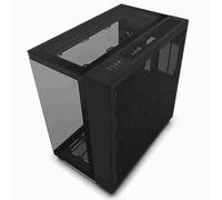 NZXT H9 Elite CM-H91EB-01 - Dual-Chamber ATX Mid-Tower PC Gaming Case Includes 3 x 120mm F120 RGB Duo Fans with Controller Glass Front, Top & Side Panels 360mm Radiator Support Cable Management Black