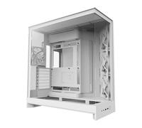 NZXT H9 Flow (2025) - Large Dual-Chamber ATX Mid-Tower Airflow PC Case - Includes 3 x 140mm & 1 x 120mm Fans - 420mm Radiator Support - Tempered Glass - Back-Connect Ready - White