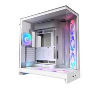 NZXT H9 Flow RGB+ (2025), Dual Chamber Mid Tower, White, 6x 140mm RGB Core, Reve