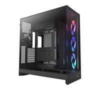 NZXT H9 Flow RGB (2025) - Large Dual-Chamber ATX Mid-Tower Airflow PC Case - Includes 1 x 420mm RGB Fan Unit & 1 x 120mm Fan - 420mm Radiator Support - Tempered Glass - Back-Connect Ready - Black