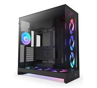 NZXT H9 Flow RGB+ Tempered Glass Dual Chamber Mid Tower with 2x F420 R