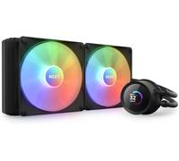 NZXT Kraken 280 RGB - RL-KR280-B1-280mm AIO CPU Liquid Cooler - Customizable 1.54" Square LCD Display for Images, Performance Metrics and More - 2 x F140 RGB Core Fans - Black
