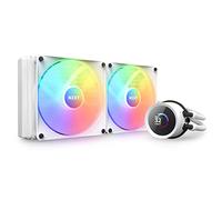 NZXT Kraken 280 RGB - 280mm AIO CPU Liquid Cooler - Customizable 1.54"" Square LCD Display for Images, Performance Metrics - High-Performance Pump - 2 x F140 RGB Core Fans - White