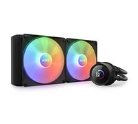 NZXT Kraken 280 RGB - RL-KR280-B1-280mm AIO CPU Liquid Cooler - Customizable 1.54" Square LCD Display for Images, Performance Metrics and More - 2 x F140 RGB Core Fans - Black