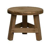 NZXVSE Mini Wooden Stool Display Stand, 7 W x 6 H Modern Plant Stand, Decorative Round Wood Pedestal Stool, Potted Rack Planter Supports Decorative for Home, Garden, Patio