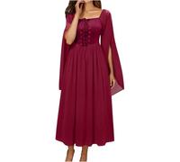 NZYIHAO Halloween Costume Women's Gothic Clothing Witch Vampire Viking Long Sleeve Costumes Renaissance Fairy Tale Large Sizes Medieval Dresses Festive Outfit Mesh Victorian Dress