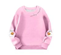 NZYIHAO Halloween Sweatshirt Children's Girls Pumpkins and Ghosts Print Long Sleeve Crew Neck Without Hood Pullover Carnival Festival Festive Costume Streetwear Clothing Loose, pink, 9-10 Jahre