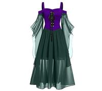NZYIHAO Offers of the Day Today Lightning Offers Medieval Dress Women's Renaissance Costumes Dresses Trumpet Sleeves Gothic Retro Halloween Carnival Costume Vintage