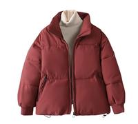 NZYIHAO Winter Jacket Women's Casual Quilted Jacket Warm Coat Winter Transition Jacket Long Sleeve Jacket with Zip Lapel Collar Winter Coat Loose Quilted Coat Thick Hiking Jacket Outdoor Jacket Ski