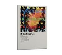 nzzmy Alternative Album Poster In Rainbows Poster Vintage Art Cover Room Decor Aesthetic Bedroom Decor Canvas Posters For Bedroom 12x18inch(30x45cm) Frame-style