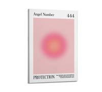 nzzmy Angel Number 444 Poster Vintage Art Cover Room Decor Aesthetic Bedroom Decor Canvas Posters For Bedroom 12x18inch(30x45cm) Frame-style