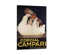 nzzmy Bitter Campari 1891 Milan Italy Vintage Poster Vintage Art Cover Room Decor Aesthetic Bedroom Decor Canvas Posters For Bedroom 16x24inch(40x60cm) Frame-style