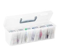NZZVNZ Trading Card Storage Boxes, Plastic clear card storage box with 6 Card Dividers, Plastic Card Divider Box for MTG Playing Card, Compatible with 900 Cards