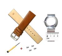 NZZXTO Replacement Leather Watch Band for Skagen Bering Unisex Watches with Screw （18mm Light brown