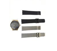 NZZXTO Replacement Watch Band for Bering Unisex Watch with Screw slim strap 20mm-18mm (hole spacing 12MM) （20mm Silver