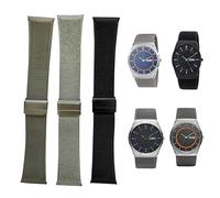 NZZXTO Replacement Watch Band for Skagen Unisex Watch with Screw slim strap 28mm-22mm（28mm Black