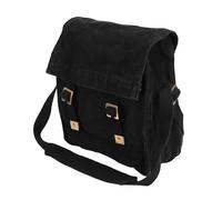 O.A British Army 1937 Pattern Canvas Webbing Small Pack/Satchel Side Bag, Black, Small- 23cm X 23cm X 10cm