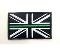 O.A British Public Services Union Jack Embroidered Patch (Green Line(Ambulance Services))