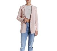 O A T NEW YORK Women's Plus Size Luxury Clothing Boyfriend Blazer, Blush Pink, L