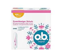 o.b. Original Normal Tampons for Medium/Stronger Days, StayDry Technology & Curved Grooves, Reliable Protection & Clean Feel (64 Pack)
