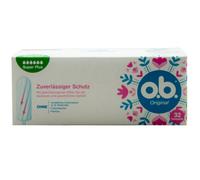 O.B. SUPER PLUS 1 X 32 Pieces O.B. Original - 100% Plant-Based Unscented Tampons