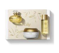 O Boticário Lily Gift Set, Eau de Parfum 75ml, Satin Body Moisturiser 250g and Perfumed Oil 150ml, Floral Bouquet Scent, with Shea Butter and Vitamin E, up to 48 Hours Hydration, Cruelty-Free