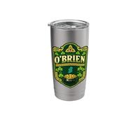 O’Brien Irish Crest Design, Celtic Shamrock Ireland Badge Stainless Steel Insulated Tumbler