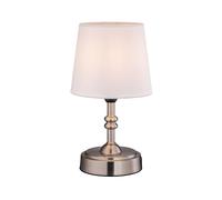 O’Bright Seraph mini - Cordless LED Table Lamp with Dimmer, Built-in Rechargeable Battery, 3-Level Brightness, Patio Table Lamp, Bedside Night Lamp, Ambient Light for Restaurant, Brushed Nickel