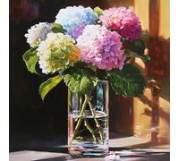 O&BTRC01 Diamond Art Kits - Diamond Painting Kits for Adults, Hydrangea Gem Art for Adult, Flowers Bead Diamond Art Kits Adult 30X30cm/12x12 Inch