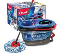 O-Cedar EasyWring RinseClean Microfiber Spin Mop & Bucket Floor Cleaning System, Grey
