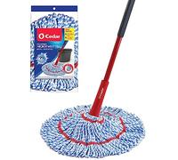 O-Cedar MicroTwist MAX Microfiber Twist Mop with 1 Extra Refill | Features Hands-Free Wringing | Extra Large 18-Inch Mop Head | Safe on All Floor Types,Red