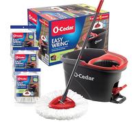 O-Cedar System, Cedar, Easywring + 3 Extra Refills, Spin Mop & Bucket with 3 Extra Refills
