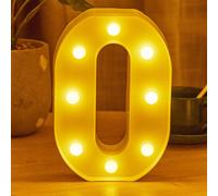 (O) Christmas Ornament Novelty Decorations LED Letter Lights Sign Light Up For Home Party Decoration Light Up Letters Alphabet Letter Sign Battery Powered
