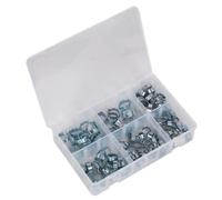 O-Clip Double Ear Assortment 140pc Zinc Plated