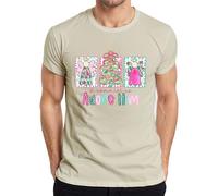 O Come let us Adore Him Angel Christmas Tree Christian Pastel Men's T-Shirt, natural, M