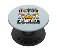 O Come Let Us Adore Him Baby Jesus Nativity Christmas PopSockets Adhesive PopGrip