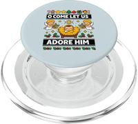 O Come Let Us Adore Him Baby Jesus Nativity Christmas PopSockets PopGrip for MagSafe