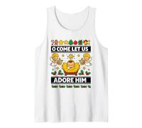 O Come Let Us Adore Him Baby Jesus Nativity Christmas Tank Top