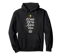 O Come Let Us Adore Him Christian Christmas Religious Faith Pullover Hoodie