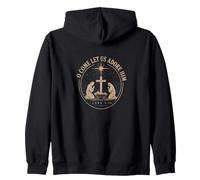 O Come Let Us Adore Him Luke 2:14 Christmas Christian Zip Hoodie