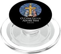 O Come Let Us Adore Him Luke 2:14 Nativity PopSockets PopGrip for MagSafe