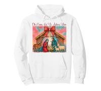 O Come Let Us Adore Him Merry Christmas Holy Family Faith Pullover Hoodie