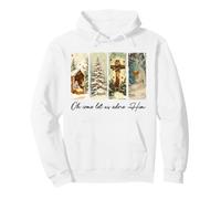O Come Let Us Adore Him Merry Christmas Holy Family Faith Pullover Hoodie